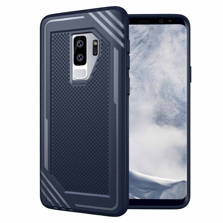 For Galaxy S9+ Lattice Texture TPU Shockproof Protective Back Cover Case