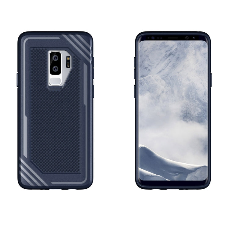 For Galaxy S9+ Lattice Texture TPU Shockproof Protective Back Cover Case