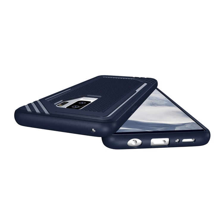 For Galaxy S9+ Lattice Texture TPU Shockproof Protective Back Cover Case