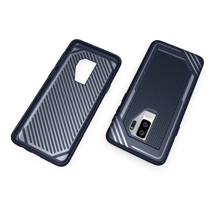 For Galaxy S9+ Lattice Texture TPU Shockproof Protective Back Cover Case