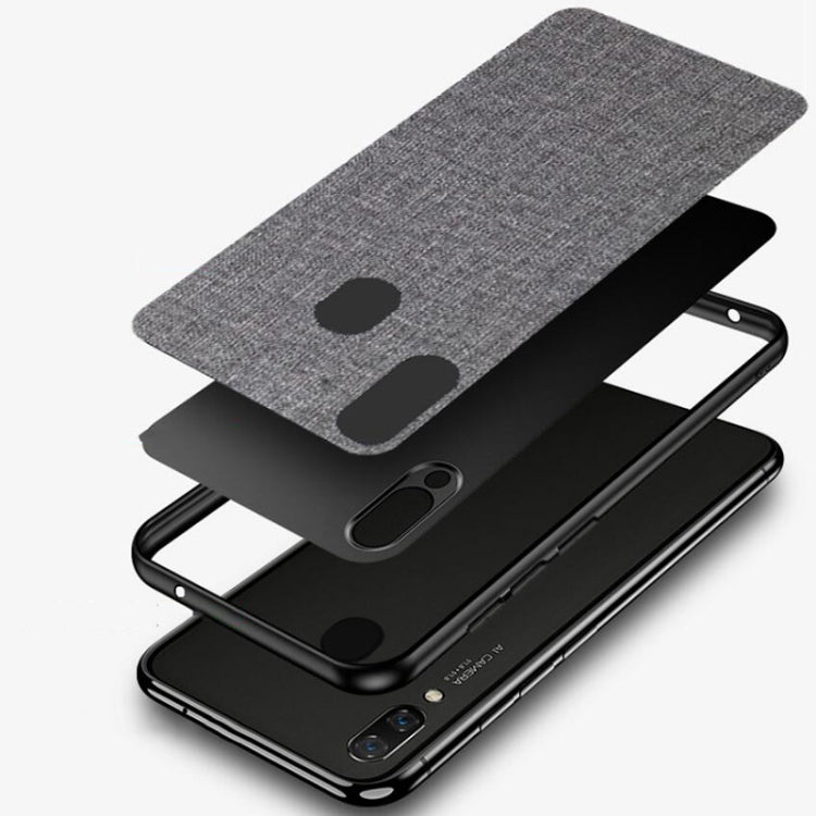Shockproof Cloth Texture PC+ TPU Protective Case for Galaxy M20