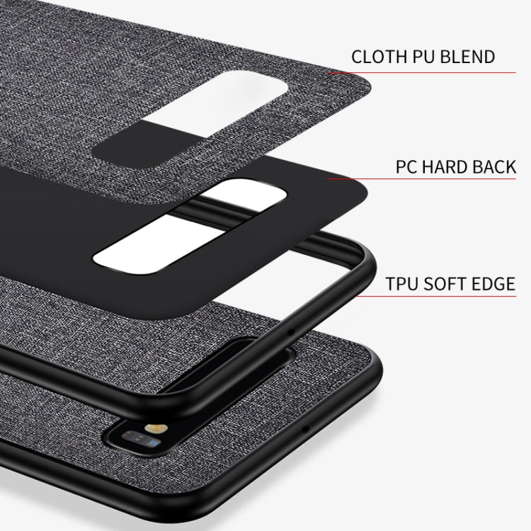 Shockproof Cloth Texture PC+ TPU Protective Case for Galaxy S10+