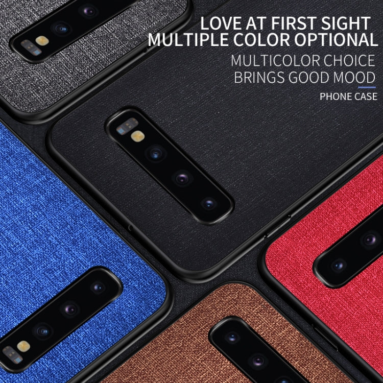 Shockproof Cloth Texture PC+ TPU Protective Case for Galaxy S10+