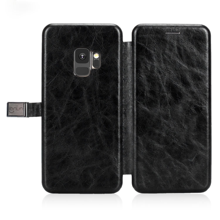 Lenuo Lebe Series for Galaxy S9 PU + TPU Crazy Horse Texture Horizontal Flip Leather Case with Card Slots