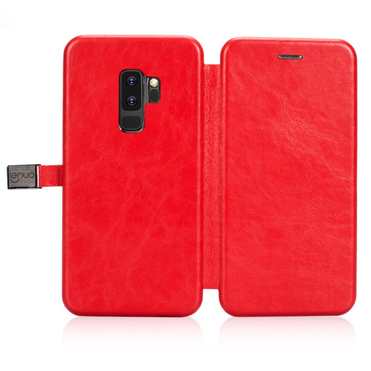 Lenuo Lebe Series for Galaxy S9+ PU + TPU Crazy Horse Texture Horizontal Flip Leather Case with Card Slots