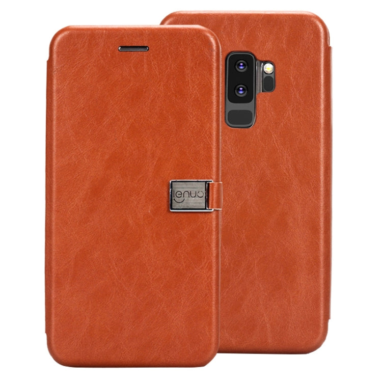 Lenuo Lebe Series for Galaxy S9+ PU + TPU Crazy Horse Texture Horizontal Flip Leather Case with Card Slots