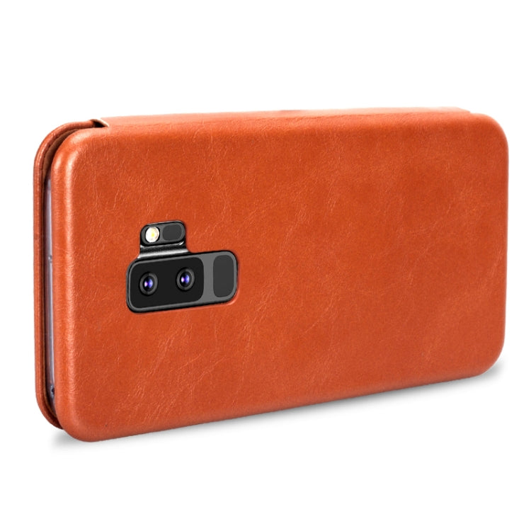 Lenuo Lebe Series for Galaxy S9+ PU + TPU Crazy Horse Texture Horizontal Flip Leather Case with Card Slots