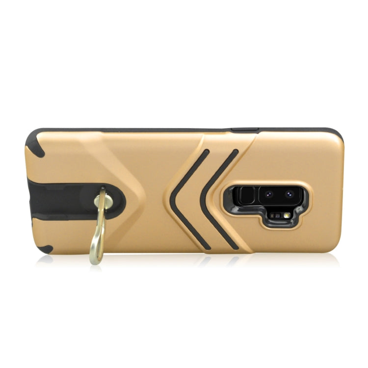 For Galaxy S9+ TPU + PC Shockproof Protective Back Case with Rotatable Holder