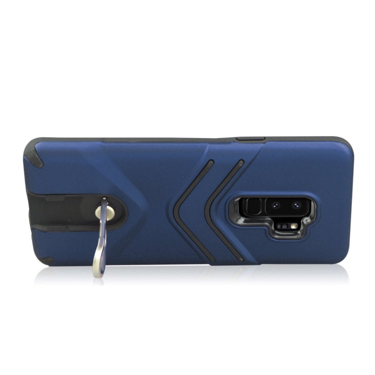 For Galaxy S9+ TPU + PC Shockproof Protective Back Case with Rotatable Holder