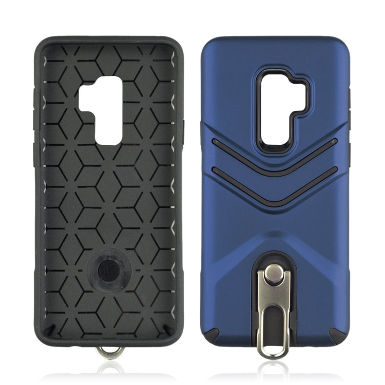 For Galaxy S9+ TPU + PC Shockproof Protective Back Case with Rotatable Holder