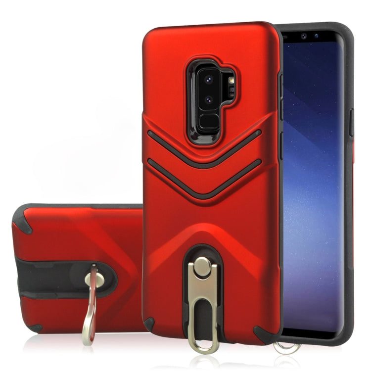 For Galaxy S9+ TPU + PC Shockproof Protective Back Case with Rotatable Holder