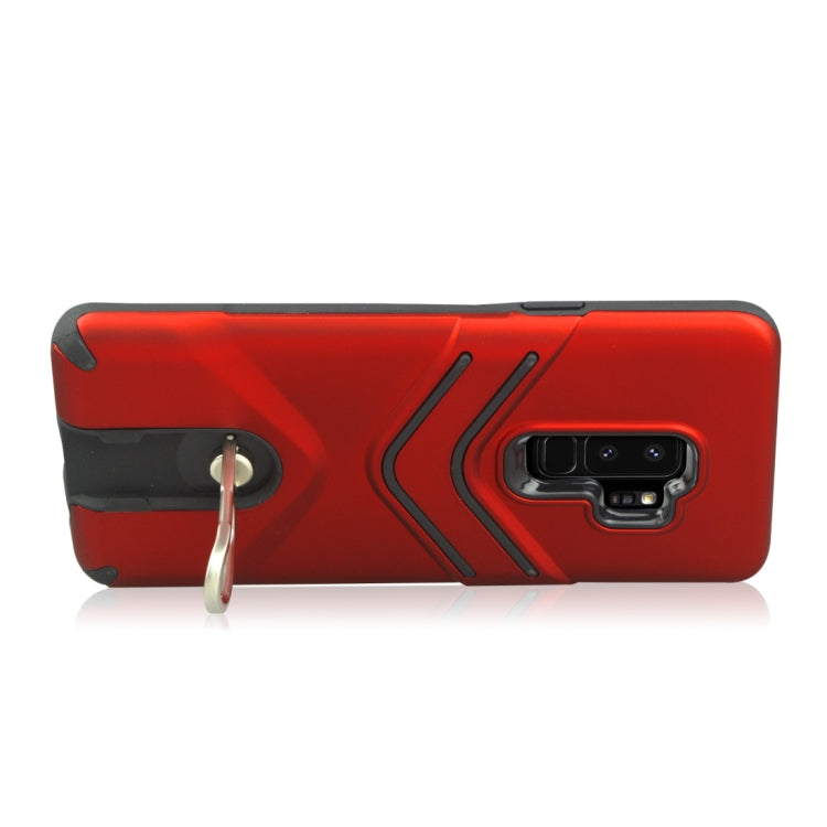 For Galaxy S9+ TPU + PC Shockproof Protective Back Case with Rotatable Holder