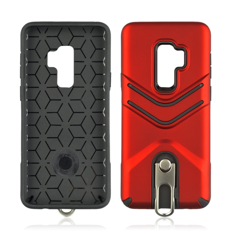 For Galaxy S9+ TPU + PC Shockproof Protective Back Case with Rotatable Holder