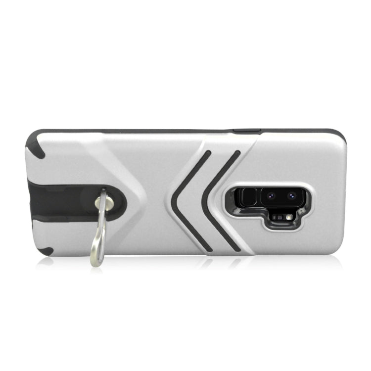 For Galaxy S9+ TPU + PC Shockproof Protective Back Case with Rotatable Holder