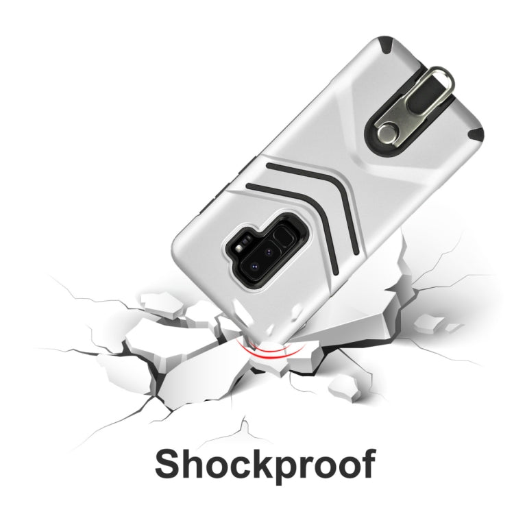 For Galaxy S9+ TPU + PC Shockproof Protective Back Case with Rotatable Holder