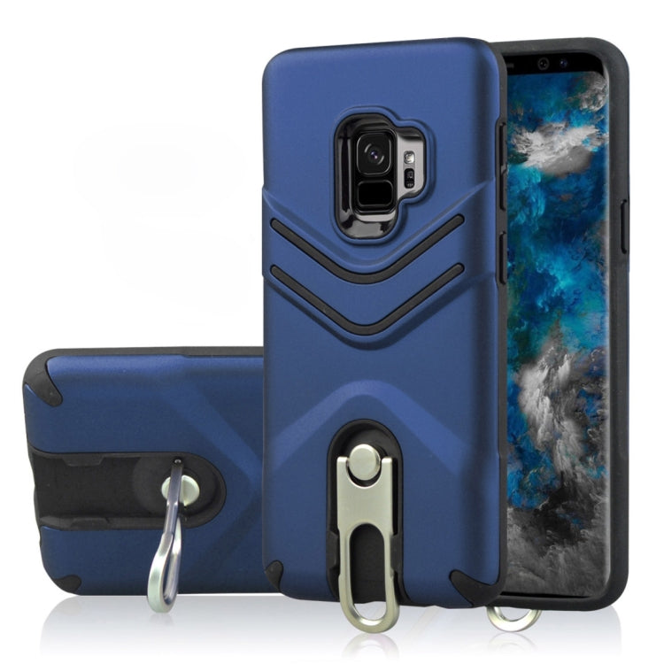 For Galaxy S9 TPU + PC Shockproof Protective Back Case with Rotatable Holder