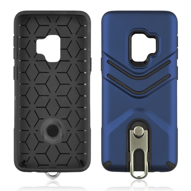 For Galaxy S9 TPU + PC Shockproof Protective Back Case with Rotatable Holder