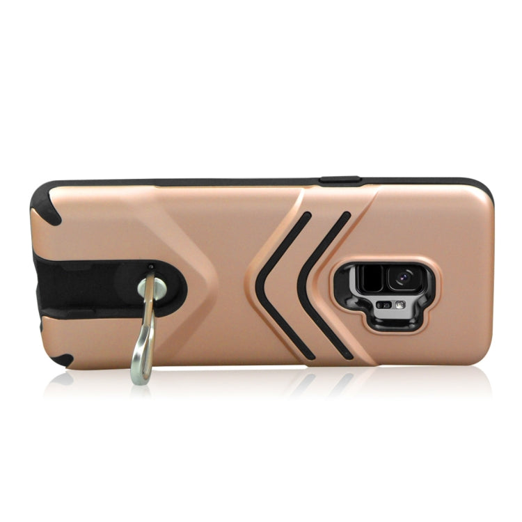 For Galaxy S9 TPU + PC Shockproof Protective Back Case with Rotatable Holder