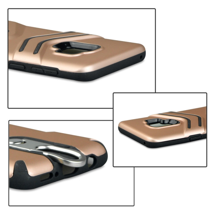 For Galaxy S9 TPU + PC Shockproof Protective Back Case with Rotatable Holder