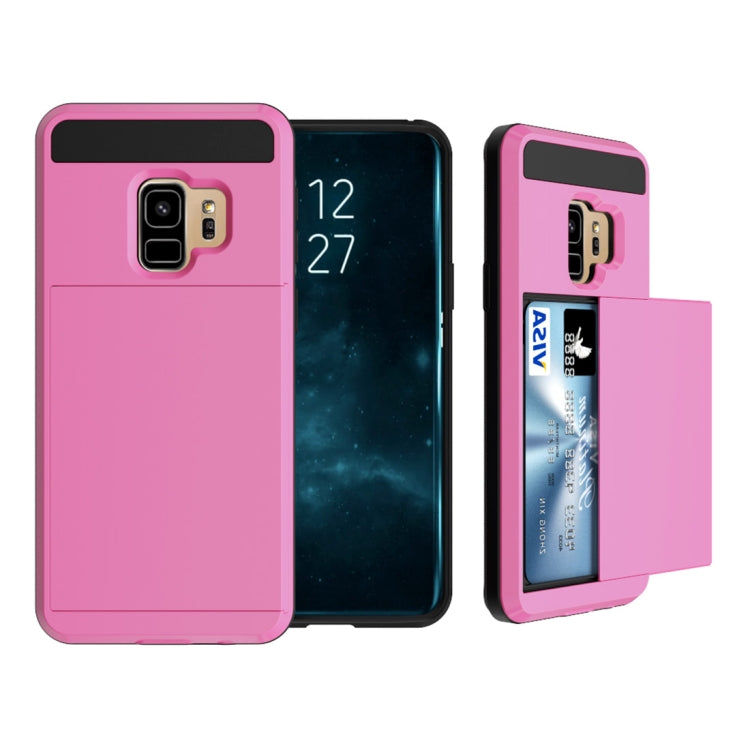 For Galaxy S9 Detachable Dropproof Protective Back Cover Case with Slider Card Slot