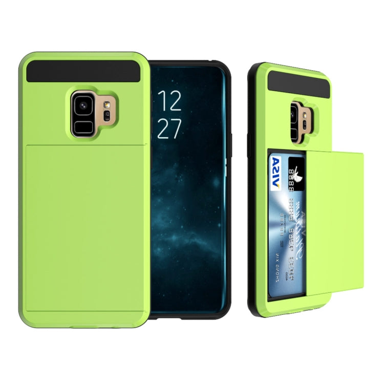 For Galaxy S9 Detachable Dropproof Protective Back Cover Case with Slider Card Slot