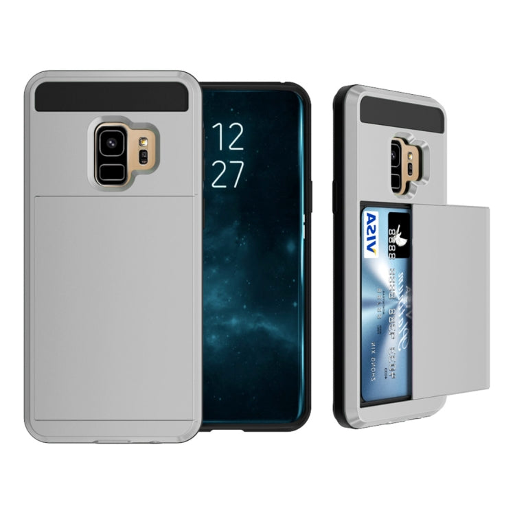 For Galaxy S9 Detachable Dropproof Protective Back Cover Case with Slider Card Slot