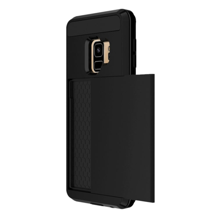 For Galaxy S9 Detachable Dropproof Protective Back Cover Case with Slider Card Slot