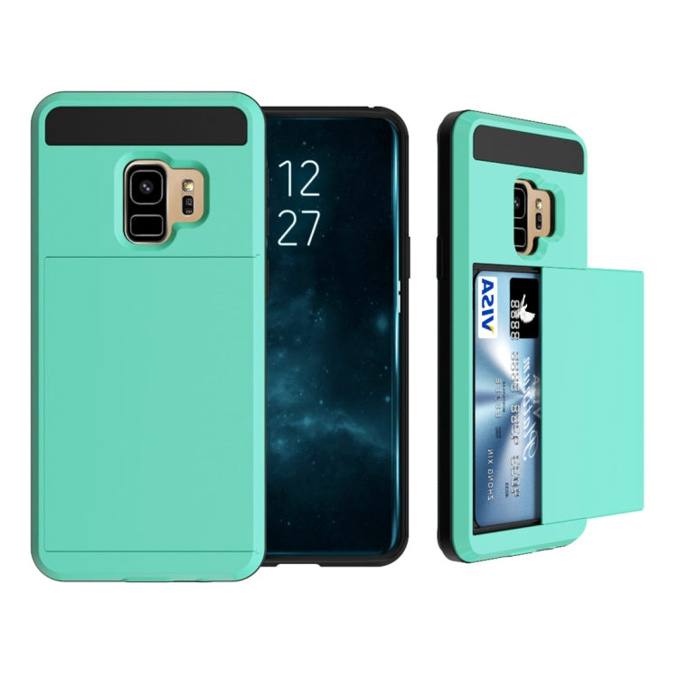 For Galaxy S9 Detachable Dropproof Protective Back Cover Case with Slider Card Slot