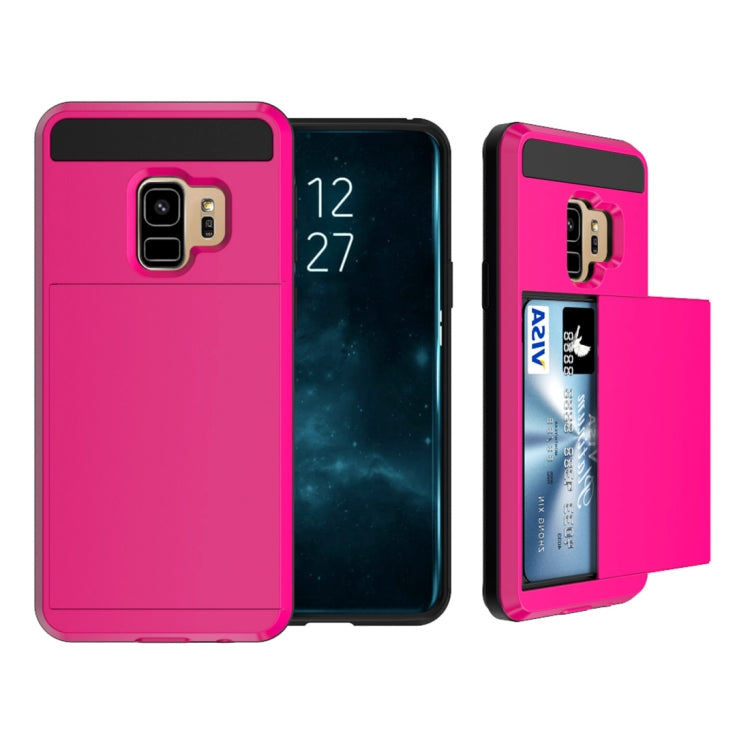 For Galaxy S9 Detachable Dropproof Protective Back Cover Case with Slider Card Slot