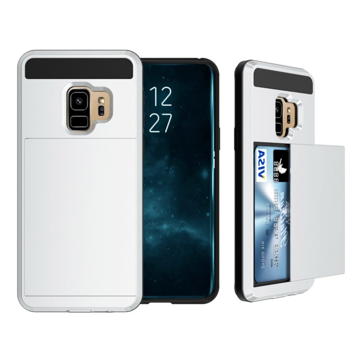 For Galaxy S9 Detachable Dropproof Protective Back Cover Case with Slider Card Slot