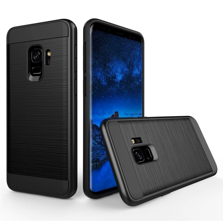For Galaxy S9 Brushed Texture Dropproof Protective Back Cover Case