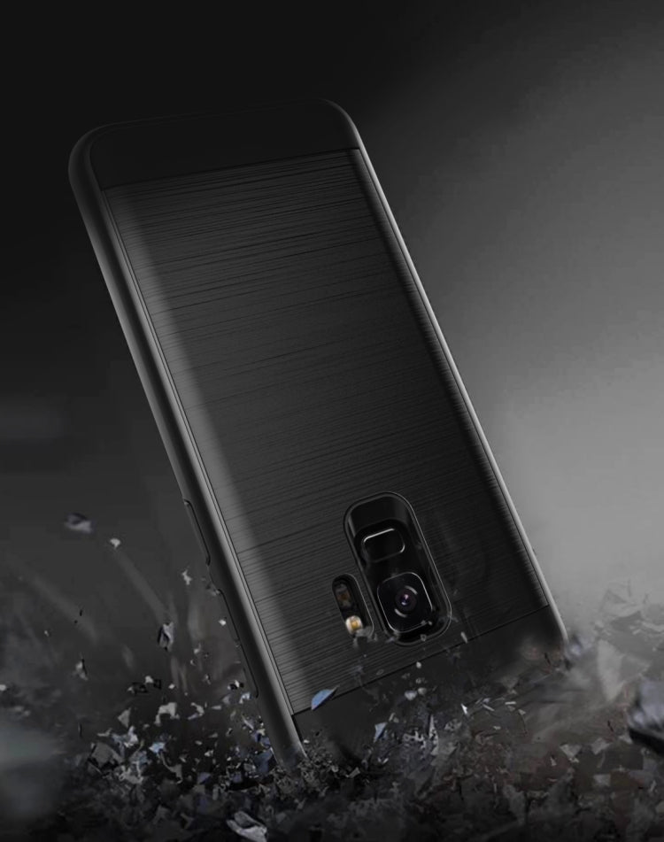 For Galaxy S9 Brushed Texture Dropproof Protective Back Cover Case