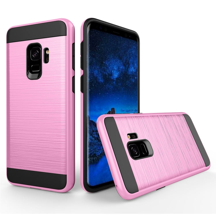 For Galaxy S9 Brushed Texture Dropproof Protective Back Cover Case
