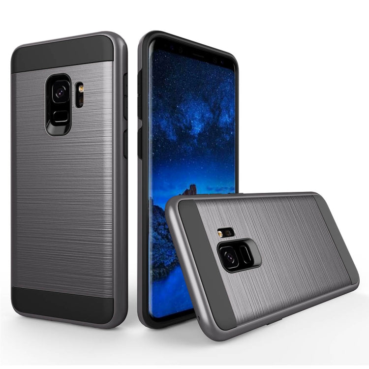 For Galaxy S9 Brushed Texture Dropproof Protective Back Cover Case