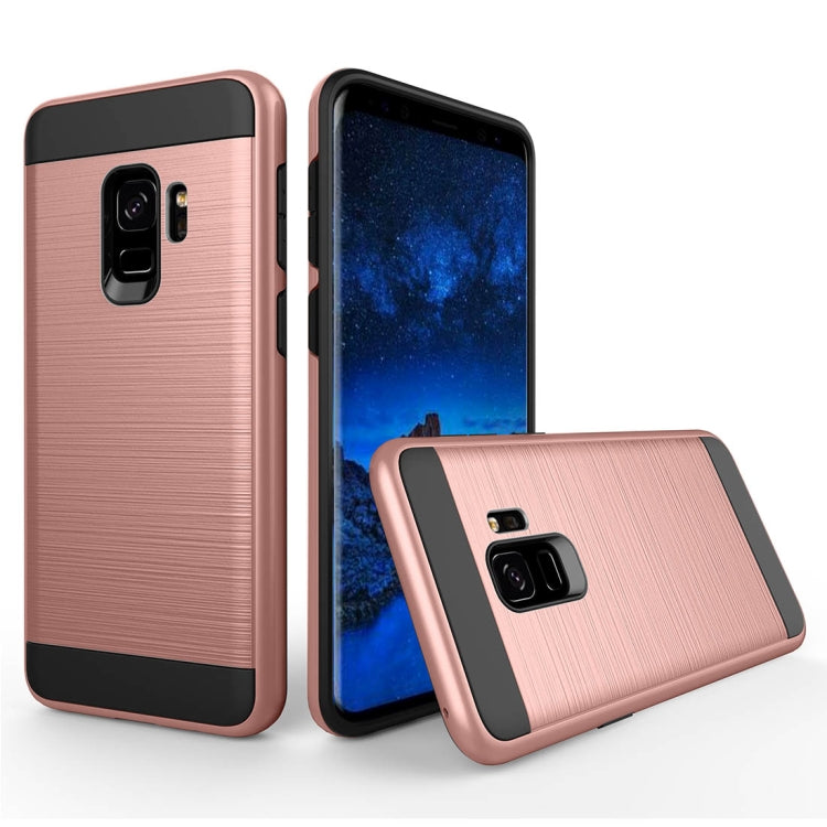 For Galaxy S9 Brushed Texture Dropproof Protective Back Cover Case