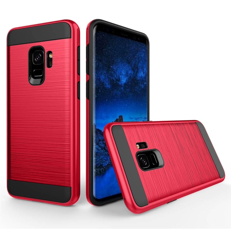 For Galaxy S9 Brushed Texture Dropproof Protective Back Cover Case