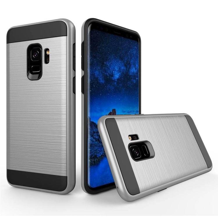 For Galaxy S9 Brushed Texture Dropproof Protective Back Cover Case