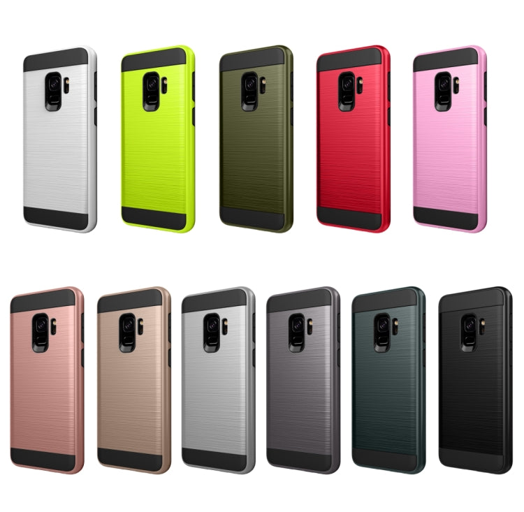 For Galaxy S9 Brushed Texture Dropproof Protective Back Cover Case