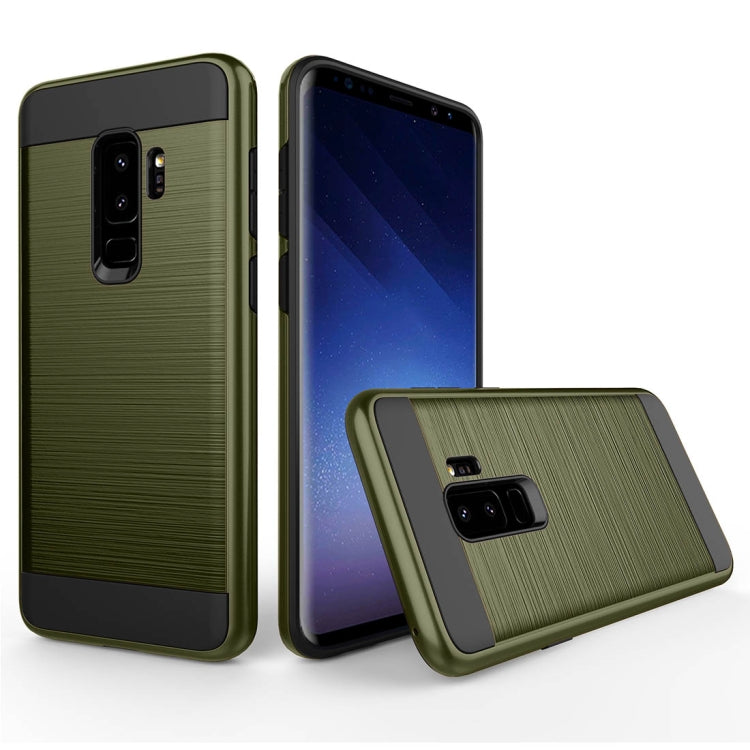 For Galaxy S9+ Brushed Texture Dropproof Protective Back Cover Case