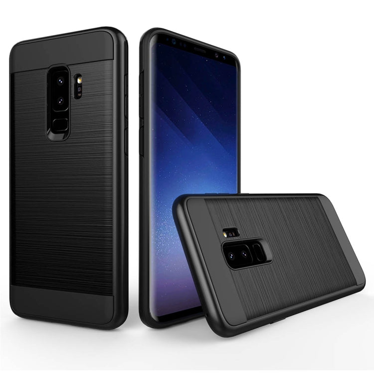 For Galaxy S9+ Brushed Texture Dropproof Protective Back Cover Case