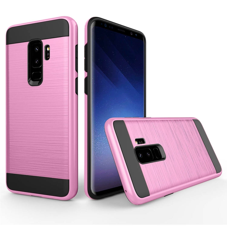 For Galaxy S9+ Brushed Texture Dropproof Protective Back Cover Case