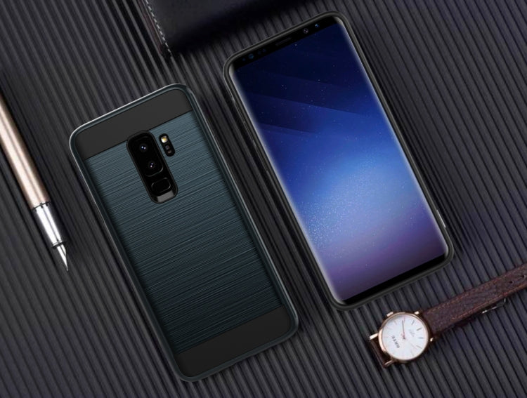 For Galaxy S9+ Brushed Texture Dropproof Protective Back Cover Case