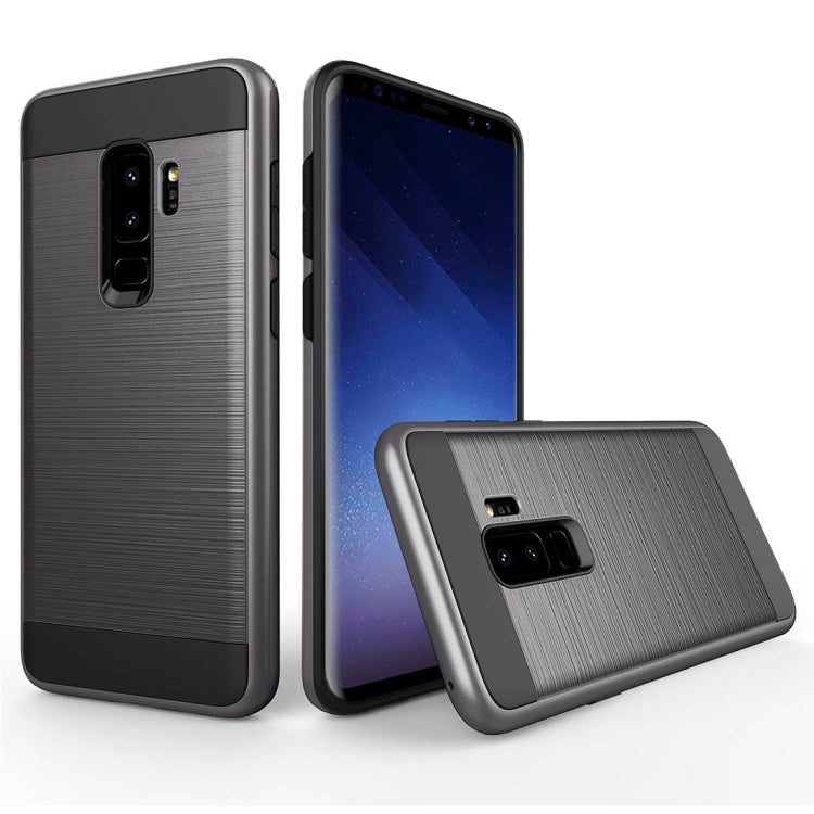 For Galaxy S9+ Brushed Texture Dropproof Protective Back Cover Case