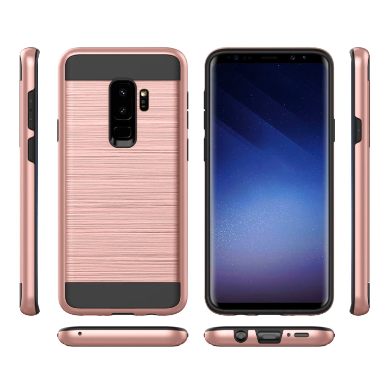 For Galaxy S9+ Brushed Texture Dropproof Protective Back Cover Case