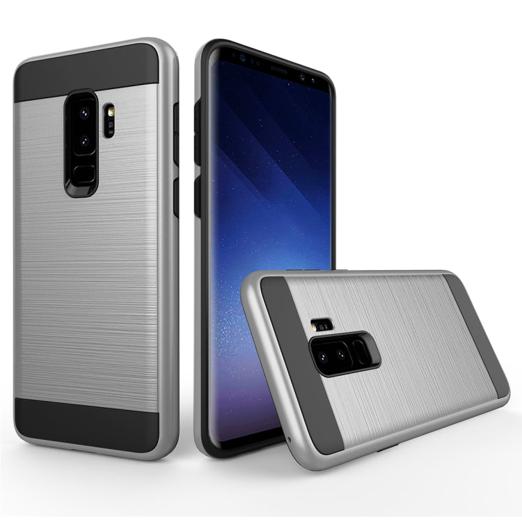For Galaxy S9+ Brushed Texture Dropproof Protective Back Cover Case