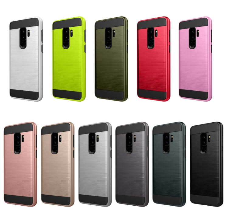 For Galaxy S9+ Brushed Texture Dropproof Protective Back Cover Case