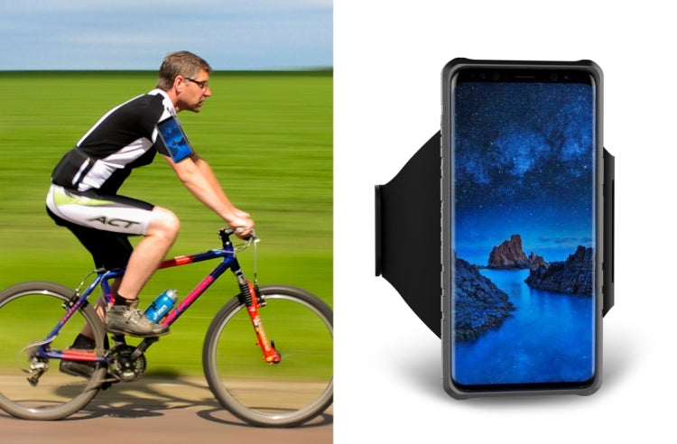 For Galaxy S9 Detachable Dropproof Protective Back Cover Case with Sport Armband