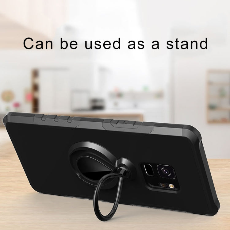 For Galaxy S9 Detachable Dropproof Protective Back Cover Case with Raindrop Shape Ring Holder
