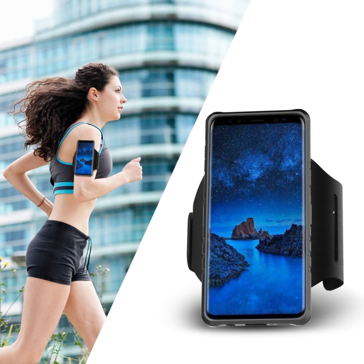 For Galaxy S9 TPU + PC Gearwheel Style Multi-function Outdoor Sports Protective Back Cover Case With 360 Degree Rotatable Holder & Armband