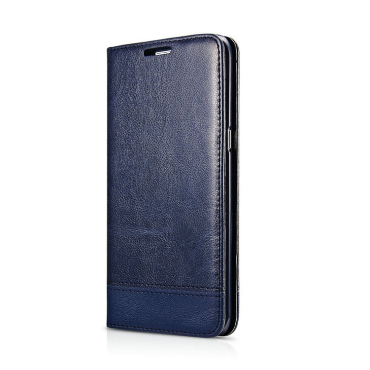 Double-sided Adsorption Stitching Horizontal Flip Leather Case for Galaxy S10, with Holder & Card Slots & Sling